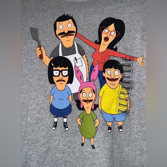 Bob's Burgers Grey Graphic Men's Short Sleeve Tee - Size Small - Picture 2 of 7